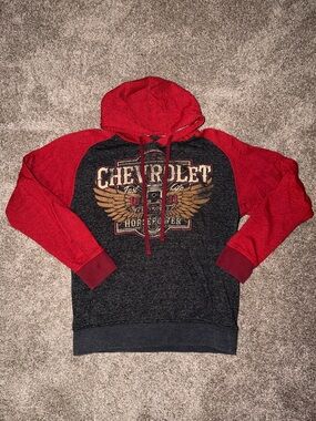 Men's Red & Black Pullover Hoodie
